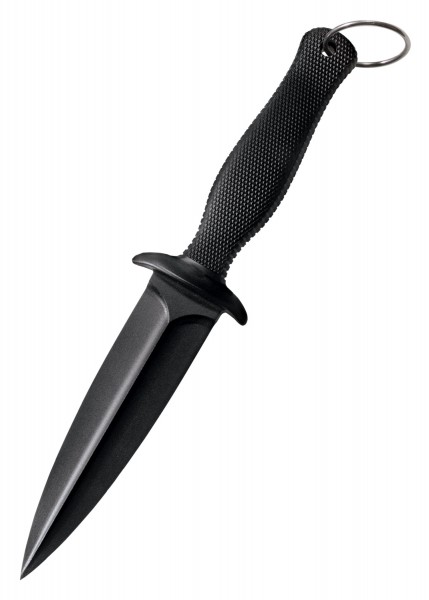 Das Stiefelmesser FGX Boot Blade I ist ein kompaktes, leichtes Messer mit einer doppelten Schneide. Es hat einen robusten, texturierten Griff für einen sicheren Halt und eine scharfe Klinge zum Durchdringen. Ein Ring am Griffende ermöglicht vielseiti
