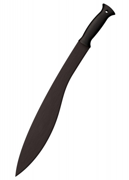 Das Magnum Kukri Machete mit schwarzer Klinge und geriffeltem, schwarzem Griff, bietet eine kraftvolle Schneidlösung. Mit seiner charakteristischen Form ist es ideal für schwerere Aufgaben, wie das Durchtrennen von dichtem Unterholz.