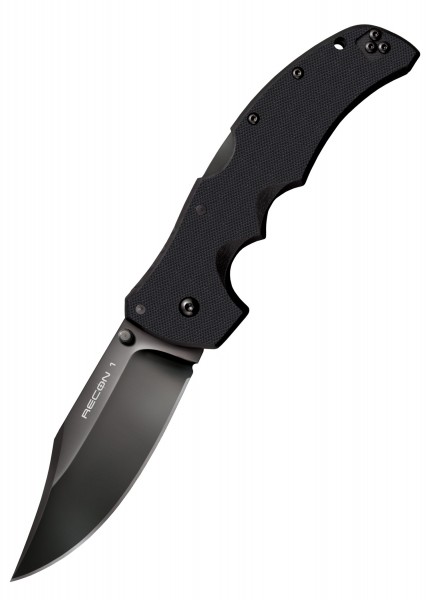 Das Taschenmesser Recon 1 Clip Pt. ist in Schwarz gehalten und besteht aus hochwertigem S35VN-Stahl. Es verfügt über eine glatte Clip-Point-Klinge sowie einen ergonomischen Griff für eine optimale Handhabung. Dieses robuste und vielseitige Messer eig